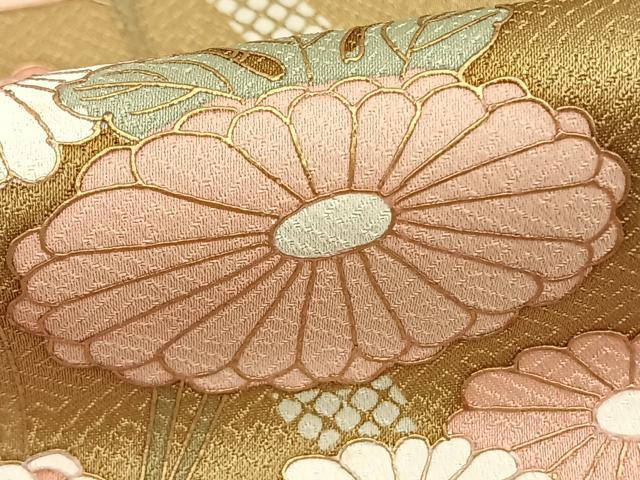 平和屋着物●訪問着　草花文　金彩　正絹　逸品　AABE1897fy