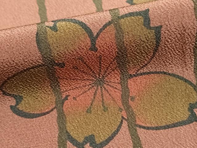 平和屋着物●撫松庵　小紋　舞花文　洗える着物　未使用　AABE1910fy