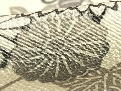 平和屋着物●訪問着　型染め　草花文　正絹　逸品　AABE1927fy