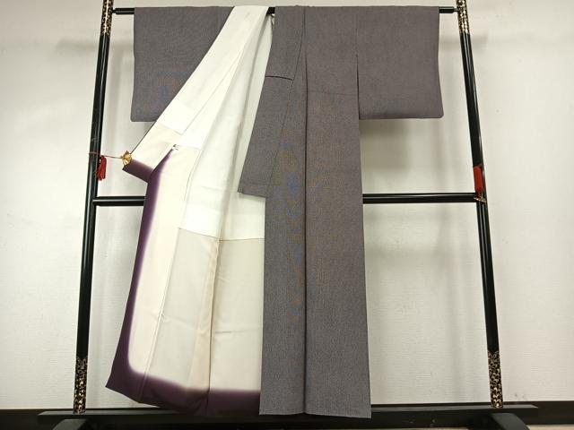 平和屋着物●人間国宝・小宮康助愛弟子　小川寛　江戸小紋　変わり縞　正絹　逸品　AABE1928fy