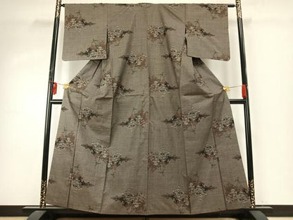平和屋着物●本場大島紬　一元7マルキ　風景文　正絹　逸品　AABE1929fy