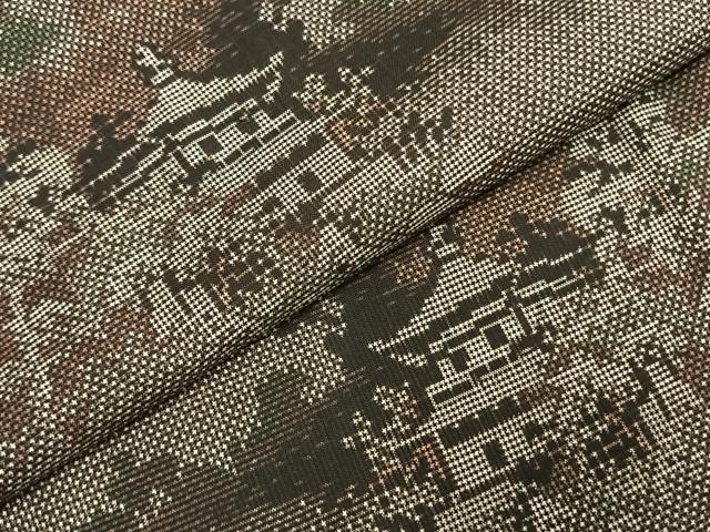 平和屋着物●本場大島紬　一元7マルキ　風景文　正絹　逸品　AABE1929fy