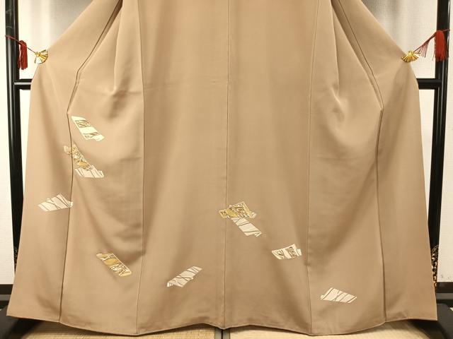 平和屋着物●訪問着　刺繍　冊子文　金彩　正絹　逸品　AABE1930fy