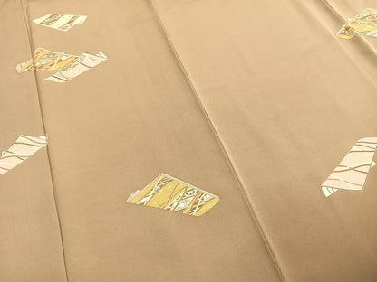 平和屋着物●訪問着　刺繍　冊子文　金彩　正絹　逸品　AABE1930fy