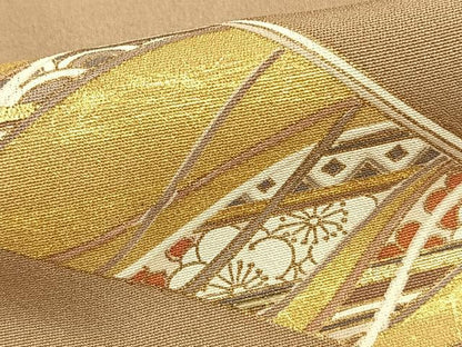 平和屋着物●訪問着　刺繍　冊子文　金彩　正絹　逸品　AABE1930fy