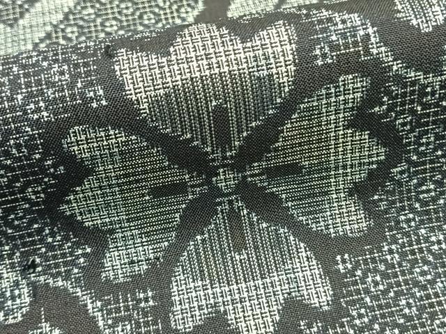 平和屋着物●本場大島紬　割り込み絣　雪輪花文　正絹　逸品　AABE1941fy 平和屋着物○本場大島紬 割り込み絣 雪輪花文 正絹 逸品 AABE1941fy