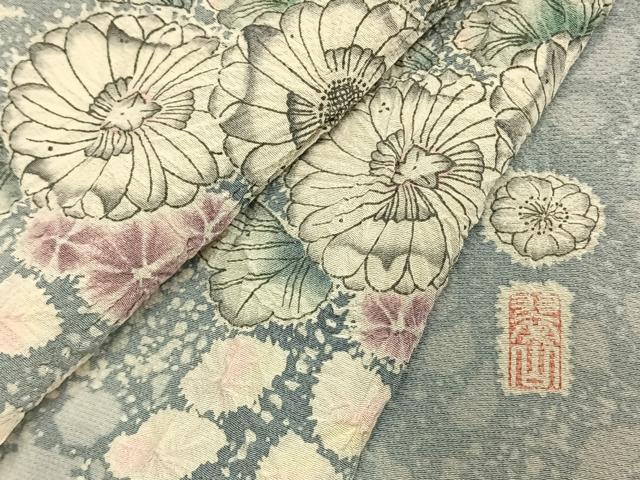 平和屋着物●越後十日町の一流染匠　桐屋・翠山工房　訪問着　絞り　辻が花　正絹　逸品　AABE1946fy