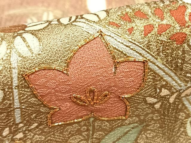 平和屋着物●豪華色留袖　駒刺繍　草花文　暈し染め　金彩　ロング丈　正絹　逸品　AABE1949fy
