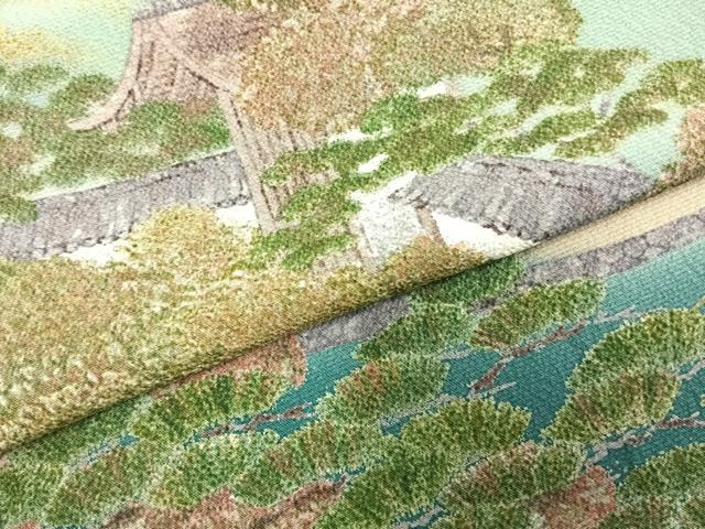 平和屋着物●訪問着　手描き　風景文　暈し染め　正絹　逸品　AABE1954fy