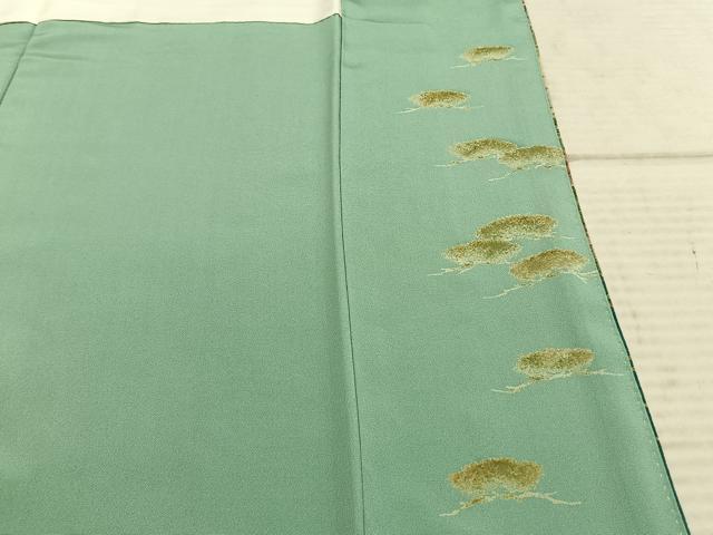 平和屋着物●訪問着　手描き　風景文　暈し染め　正絹　逸品　AABE1954fy