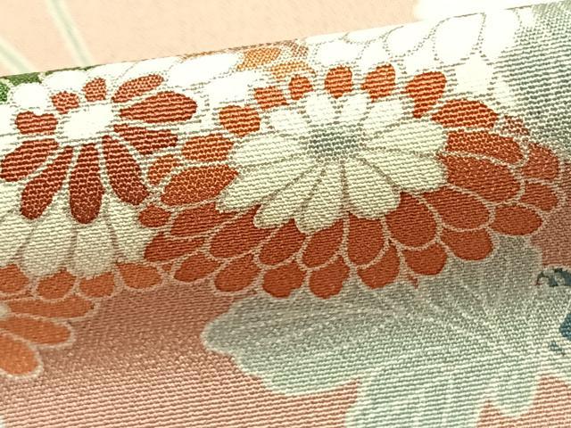 平和屋着物●訪問着　友禅　草花文　正絹　逸品　AABE1963fy