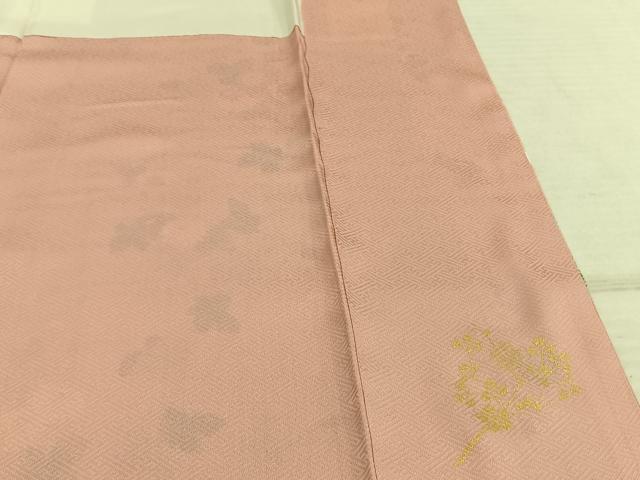 平和屋着物●訪問着　友禅　草花文　正絹　逸品　AABE1963fy