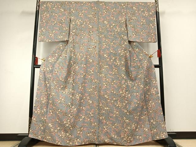 平和屋着物●上質な小紋 橘 正絹 逸品 AABE1979fy