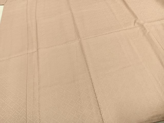 平和屋着物●世界的友禅作家　千地泰弘監修　色無地　珊瑚白箔　紋意匠　洗柿色　健勝苑扱い　正絹　逸品　AABE1991fy