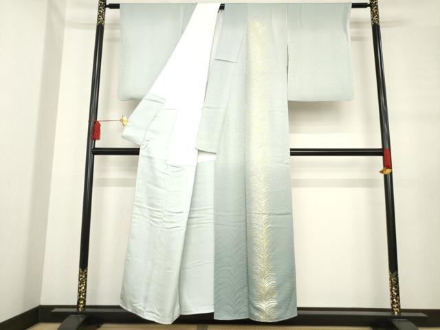 平和屋着物●皇室献上作家　北出与三郎　訪問着　大王松　金彩　反端付き　正絹　逸品　AABE2014ck