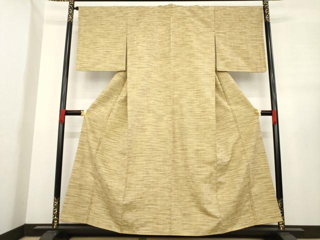 平和屋着物●上質な紬　亀甲文　正絹　逸品　未使用　AABE2027ck