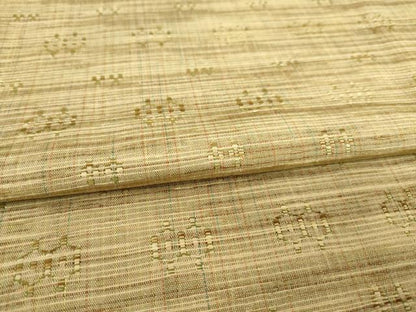 平和屋着物●上質な紬　亀甲文　正絹　逸品　未使用　AABE2027ck