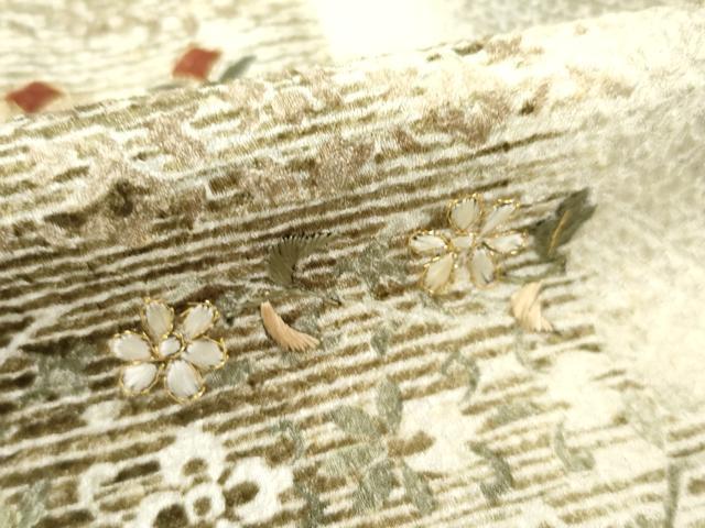 平和屋着物○訪問着 総絞り 草花文 正絹 逸品 AABE2045ck