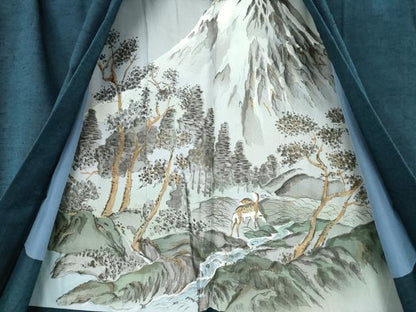 平和屋着物●男性 紬 アンサンブル 長襦袢(袷)セット 褐返し色 正絹 逸品 AABE2075ck