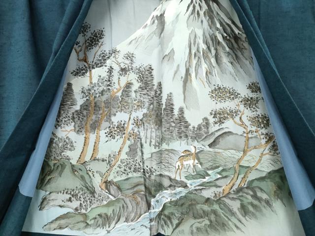 平和屋着物●男性 紬 アンサンブル 長襦袢(袷)セット 褐返し色 正絹 逸品 AABE2075ck