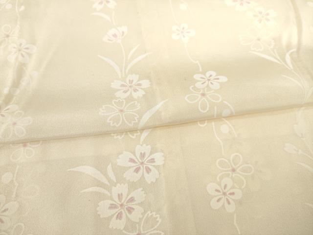 平和屋着物●長襦袢　無双仕立て　草花文　広衿仕立て　正絹　逸品　AABE2080ck