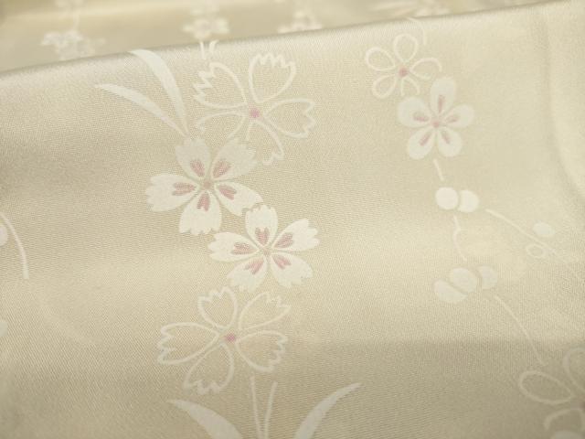 平和屋着物●長襦袢　無双仕立て　草花文　広衿仕立て　正絹　逸品　AABE2080ck