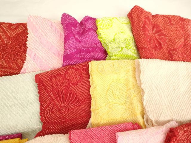 平和屋着物[]七五三　女の子　和装小物　帯揚げ25枚セット　総絞り　中抜き絞り　逸品　AABE2082ja