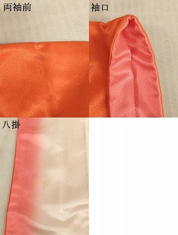 平和屋着物[]七五三　女の子　７歳　祝着　四つ身　飛鶴花文　金彩　AABE2086ja