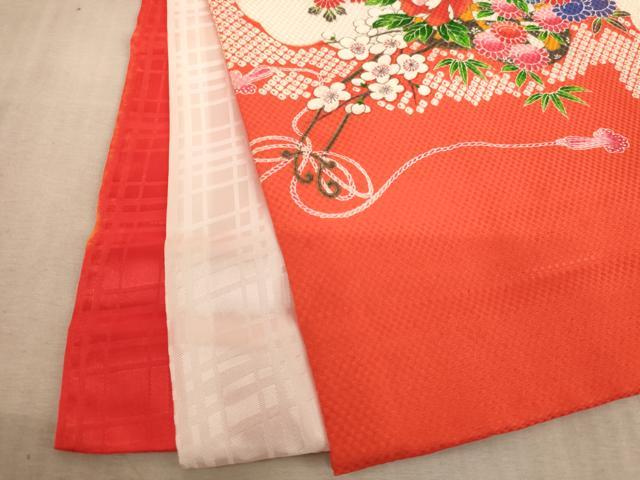 平和屋着物[]お宮参り　女の子　祝着　産着　初着　のしめ　花車文　金彩　逸品　AABE2090ja
