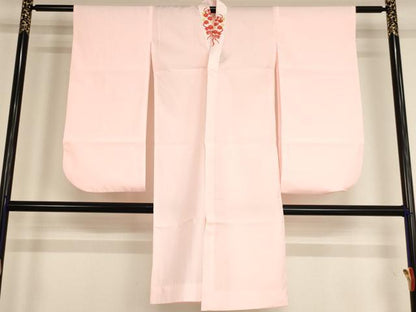 平和屋着物∵女の子　子供　長襦袢　無双仕立て　鹿の子文　半衿刺繍　AABE2091ja