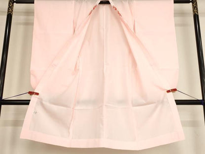 平和屋着物∵女の子　子供　長襦袢　無双仕立て　鹿の子文　半衿刺繍　AABE2091ja