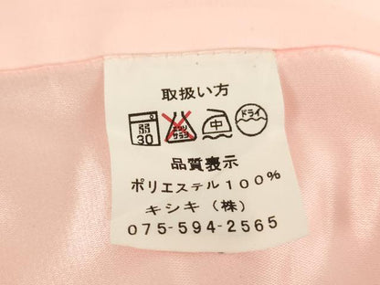 平和屋着物[]女の子　子供　長襦袢　単衣　舞扇枝梅地紋　薄桜色地　AABE2092ja
