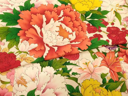 平和屋着物[]七五三　女の子　７歳　祝着　四つ身　草花文　逸品　AABE2094ja