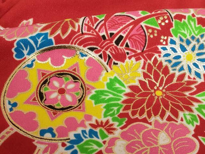 平和屋着物[]七五三　女の子　３歳　祝着　三つ身　被布　花鼓文　金彩　AABE2101ja