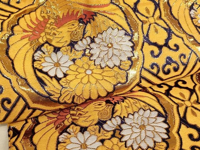 平和屋着物[]子供　男の子　馬乗り袴　正倉院鳳凰花文　金糸　AABE2107ja