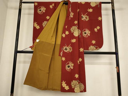 平和屋着物[]こむさでもーど・COMME CA DU MODE　七五三　女の子　７歳　祝着　四つ身　長襦袢(無双仕立て)セット　花鼓文　AABE2109ja