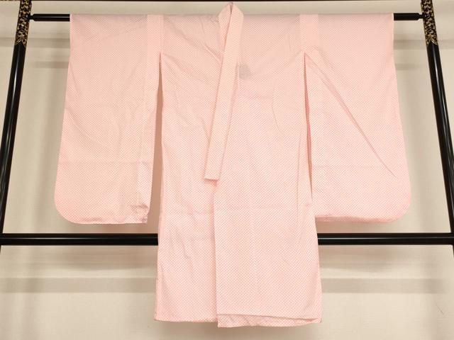 平和屋着物[]七五三　女の子　７歳　祝着　四つ身　長襦袢(単衣)セット　御所車花文　暈し染め　金彩　AABE2117ja