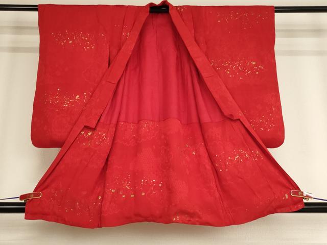 平和屋着物∵子供　女の子　箔散らし文様　金彩　逸品　AABE2142ja