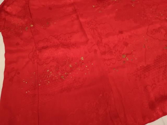 平和屋着物∵子供　女の子　箔散らし文様　金彩　逸品　AABE2142ja