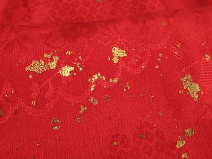 平和屋着物∵子供　女の子　箔散らし文様　金彩　逸品　AABE2142ja