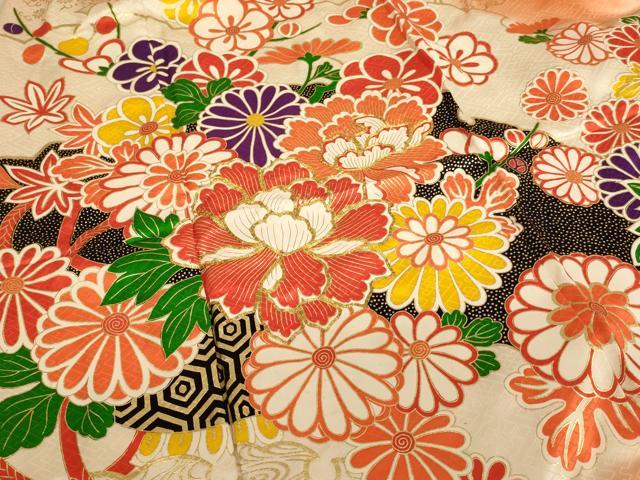 平和屋着物[]七五三　女の子　5歳　祝着　駒刺繍　草花文　暈し染め　金彩　逸品　AABE2147ja