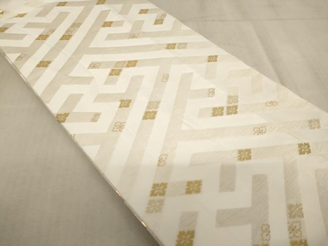 平和屋着物∵子供　丸帯　紗綾形花菱文　金糸　逸品　AABE2169ja