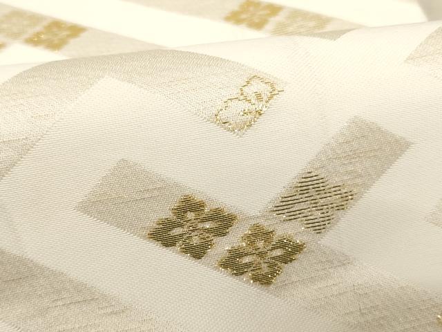 平和屋着物∵子供　丸帯　紗綾形花菱文　金糸　逸品　AABE2169ja