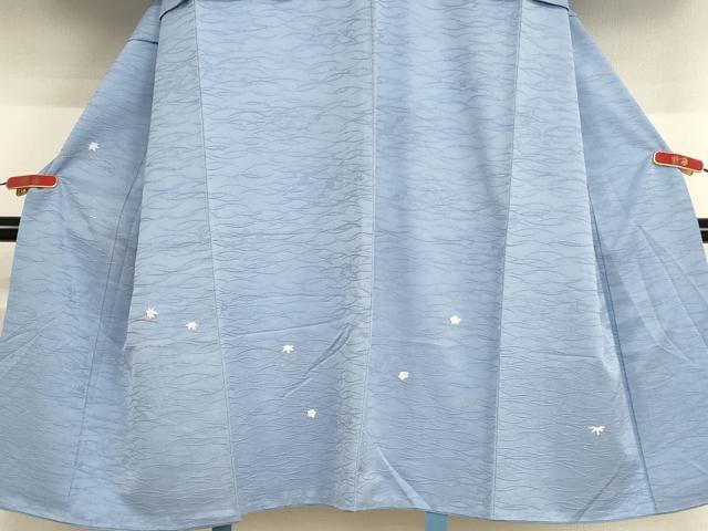 平和屋着物[]七五三　女の子　７歳　祝着　四つ身　芝花文　金銀彩　正絹　逸品　AABE2228ja