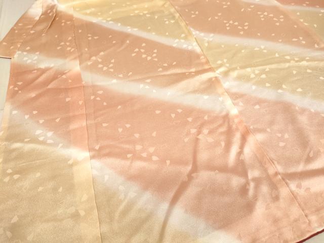 平和屋着物[]七五三　女の子　5歳　祝着　長襦袢(袷)セット　斜縞　暈し染め　正絹　逸品　AABE2231ja