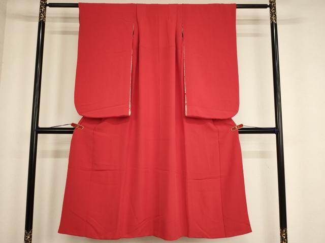 平和屋着物∵女の子 十三参り 子供 祝着 猩々緋色 正絹 逸品 AABE2232ja
