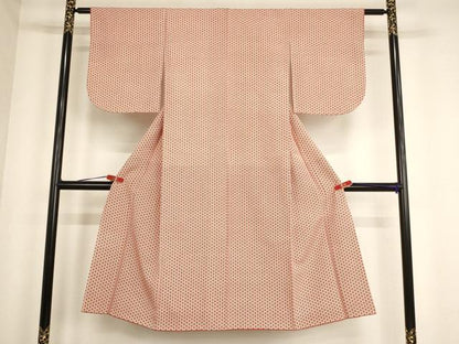 平和屋着物[]七五三　女の子　７歳　祝着　四つ身　麻の葉文様　正絹　逸品　AABE2233ja