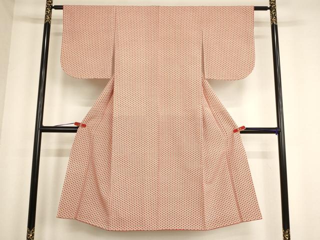 平和屋着物[]七五三　女の子　７歳　祝着　四つ身　麻の葉文様　正絹　逸品　AABE2233ja