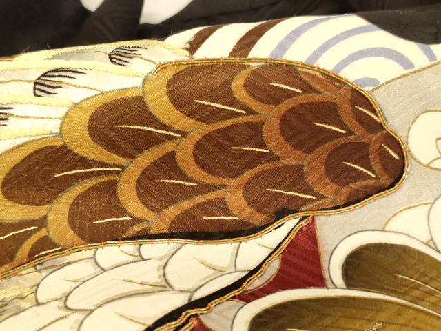 平和屋着物[]お宮参り　男の子　祝着　産着　初着　のしめ　駒刺繍　鷹　金彩　逸品　AABE2353ja