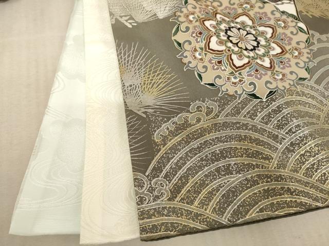 平和屋着物[]お宮参り　男の子　祝着　産着　初着　のしめ　吉祥鷹文　暈し染め　金銀彩　逸品　AABE2357ja